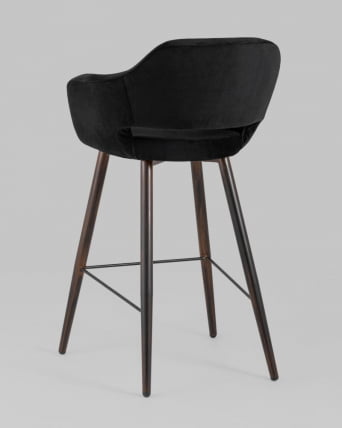 Стул барный Саймон Б велюр Черный_5