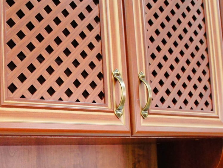 Шкаф кухонный 600 высокий с решеткой Кантри ЛД 235.596.000 Ноче Таволато_3