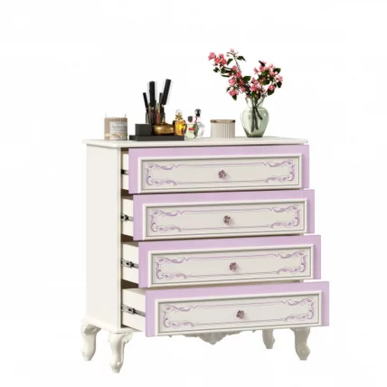 Комод с 4 ящиками и зеркалом Маркиза 01 Алебастр_8