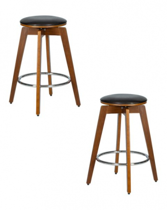 Табурет полубарный DOBRIN TOM 66 (цвет черный глянец PU ABD 002) 2 шт_0