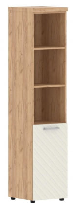 Шкаф колонка с глухой малой дверью и топом (левый) Torr LUX TLHC 42.5 L Дуб Бофорд Латте_0