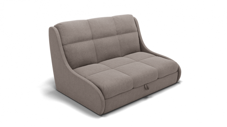 Диван Куба 1200 (ЗР) Цвет фасада: Серо коричневый; Тип: Прямой; Материал фасада: Металл/Велюр_0