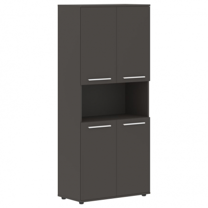 Шкаф с двумя комплектами глухих малых дверей EDIS EHCS 85.4 Мокко Белый Мокко_0