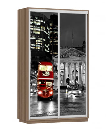 Шкаф-купе двухдверный Экспресс Хит Лондон/Ясень шимо тёмный_0