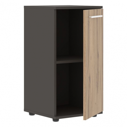 Шкаф колонка с глухой малой дверью EDIS ELCS 42.1 Дуб Денвер светлый Белый Мокко_1