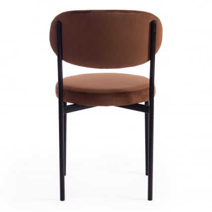 Стул REVO (mod. 7033) ткань/металл, 47х54х82 см, высота до сиденья 47 см, коричневый barkhat 12/черный_2
