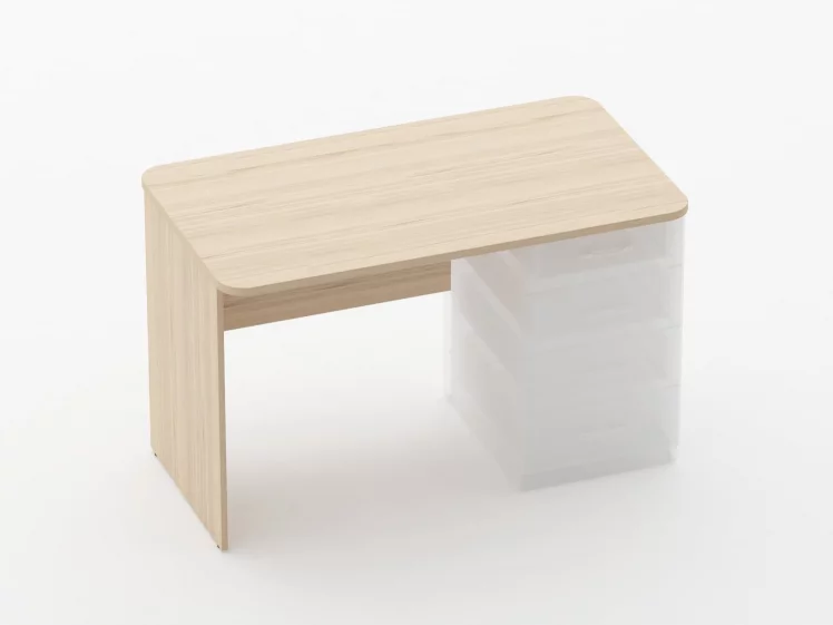 Стол прямой под встроенную тумбу Glassy 1.101.12Пр Дуб молочный_0