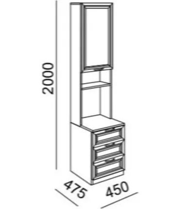 Стеллаж для принтера Остин Модуль №10 Ясень шимо светлый/белый_1