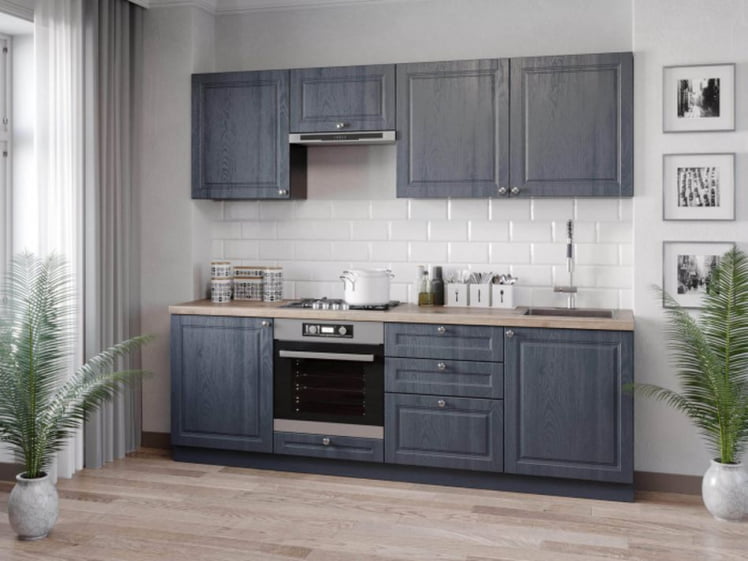 Шкаф кухонный антресоль 600 Мокка ЛД 274.300.000.143 Черный Дуб фактурный антрацит_1