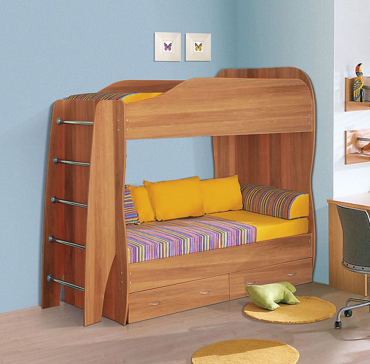 Кровать 2-ярусная Орех_0