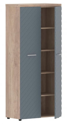 Шкаф с глухими дверьми и топом Torr LUX TLHC 85.1 Дуб Каньон Серо-голубой_1