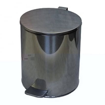 Урна с педалью 15 л (хром)_0