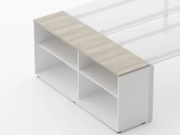 Тумба открытая Deka 9.01.165 Дуб Сантана светлый/Белый_1