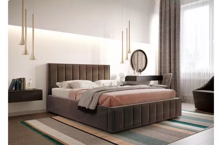 Кровать с подъемным механизмом Вена 1400 ПМ Мора коричневый_1