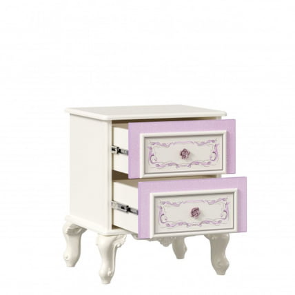 Кровать двуспальная 1600 с тумбами с мягким изголовьем Маркиза 07 Алебастр Шампань_5