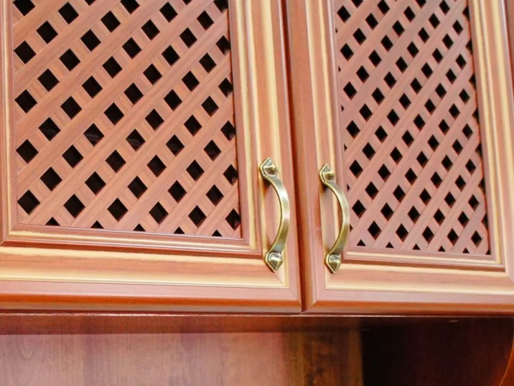 Шкаф кухонный 400 высокий с решеткой Кантри ЛД 235.336.000 Ноче Таволато_1