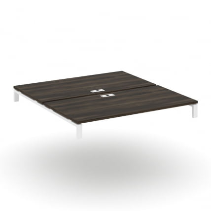 Двойной стол надставка на две опорные тумбы CONCEPT CN.DSN-007 Дуб Мали Белый_0