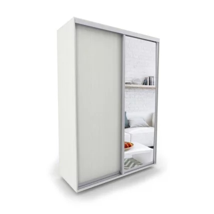 Шкаф-купе 2-х дверный Акцент-Сим ДЗ 1400х600  Выбеленное дерево_0