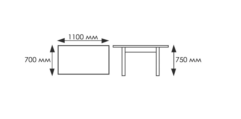 Стол обеденный Техно Мажор Стекло Техно черное (ЛДСП) венге_1