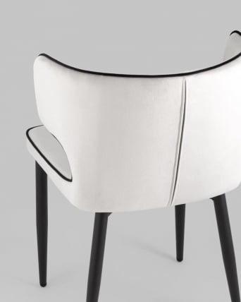 Стул Матео с кантом велюр Светло-серый_3