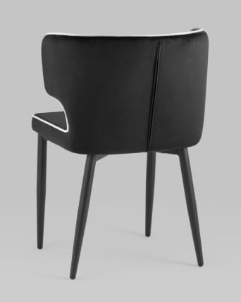 Стул Матео с кантом велюр Черный_3
