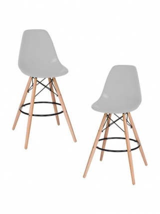 Стул барный DOBRIN DSW BAR (ножки светлый бук, цвет сиденья светло-серый (GR-01)) 2 шт_0