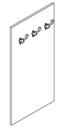 Вешалка-панель с крючками KHP 5010 Белый_1