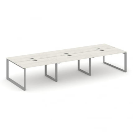Рабочая станция двухсторонняя Стайл Проджект СН-59О.ДРС-071 Дуб Наварра/Металл Серый/Серебро Заглушк / SN-59O.DRS-071_0
