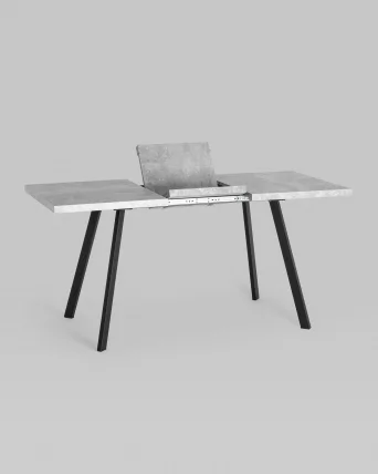 Стол обеденный раскладной Плаин 116-158 Бетон-черный / Plain_5