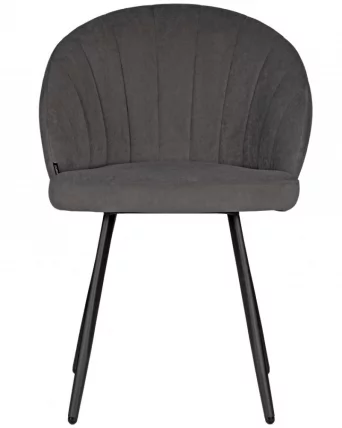 Стул обеденный DOBRIN NAOMI (ЭМАЛЬ ЧЕРНЫЙ МУАР велюр Catania Chocolate)_4