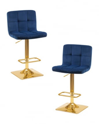 Стул барный DOBRIN GOLDIE (синий велюр (MJ9-117)) 2 шт_0