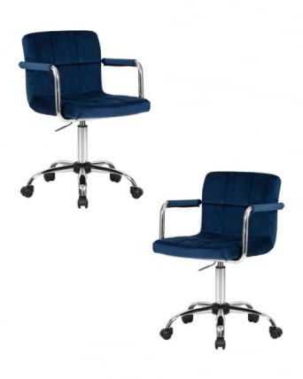 Офисное кресло для персонала DOBRIN TERRY (синий велюр (MJ9-117)) 2 шт_0