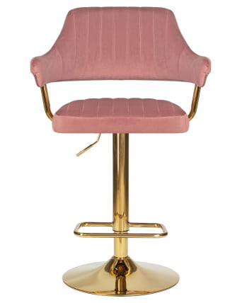 Стул барный DOBRIN CHARLY GOLD (розовый велюр (MJ9-32))_5