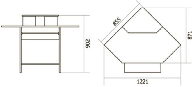 Компактный угловой компьютерный стол СК4 Орех Мария Луиза_2