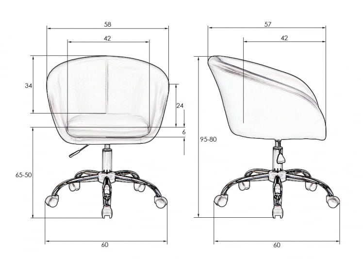 Офисное кресло для персонала DOBRIN BOBBY (серый)_7