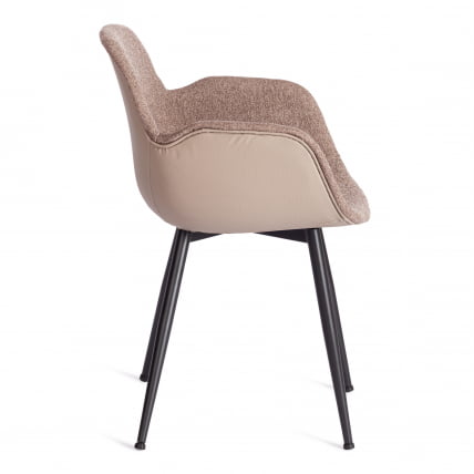 Стул VALENTINO (mod. PC45-2) металл/экокожа/ткань, 55 х 58 х 81 см, Brown (коричневый)/черный_1