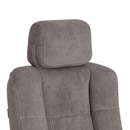 Кресло OXFORD хром флок , серый, 29_8