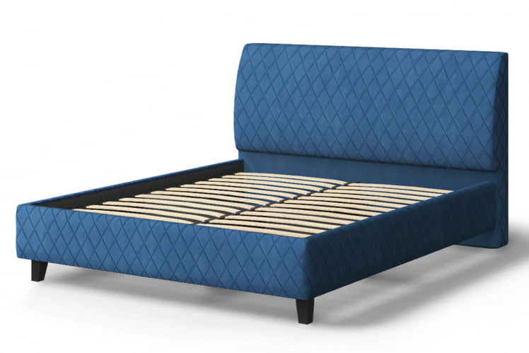 Кровать Хилтон, 2000 x 1800 мм, синий_1