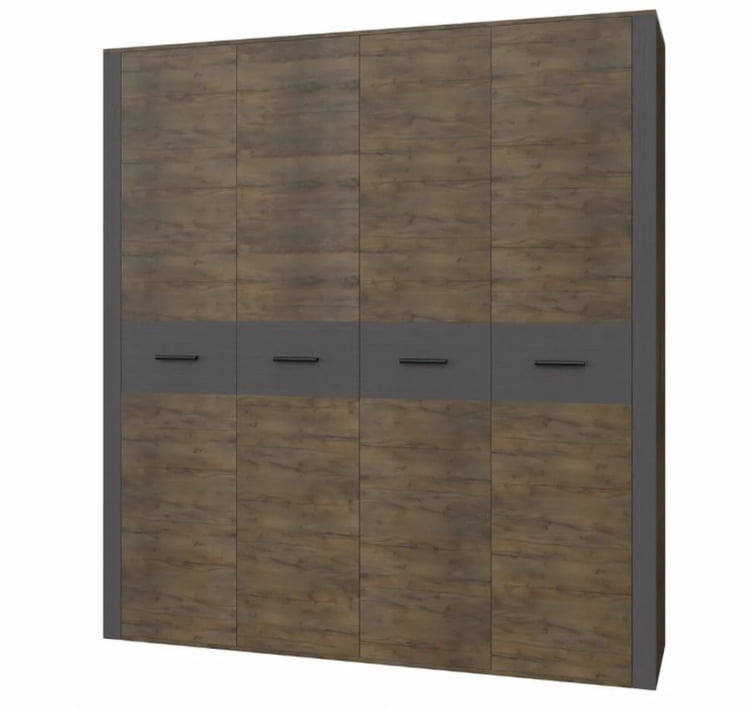 Шкаф четырехдверный Куба ШР-4 Таксус Вольфрам_0