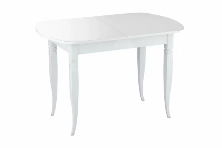 Стол с ящиком Хоста-3 с резными опорами Белый Анкор светлый_0