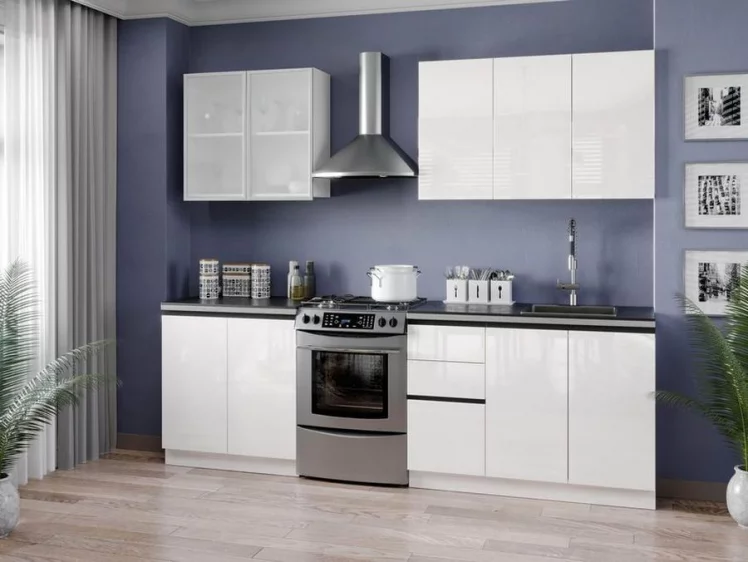 Тумба кухонная 450 Шервуд ЛД 281.030.000.140 Белый Белый глянец_3