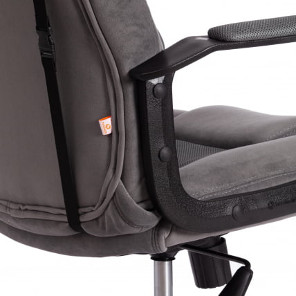 Кресло DRIVER (22) флок/ткань, серый/серый, 29/TW-12_12