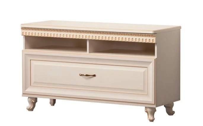 Тумба многоцелевого назначения Марлен 496 Кремовый белый Патина_0