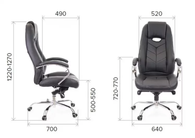 Кресло руководителя Drift M кожа Серый_4