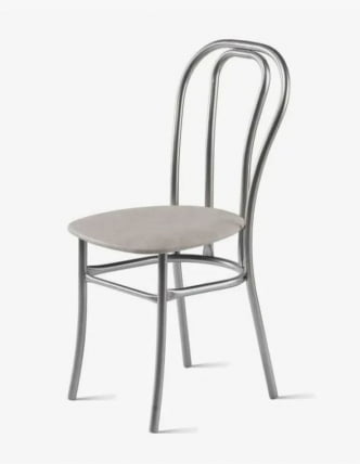 Стул Венский 400х490 мм Светло-серый/Алюминий_0
