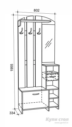 Прихожая Мила Дуб Млечный_1