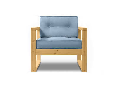 Диван одноместный DEmoku Д-1 бежевый-холодный серый_1