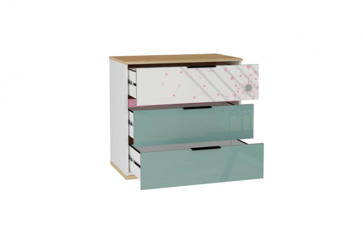 Комод Урбан ЛД 528.160.000 Дуб Золотой/Белый/Сумеречный голубой_1