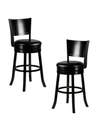 Вращающийся полубарный стул DOBRIN TONY COUNTER (капучино, черный) 2 шт_0