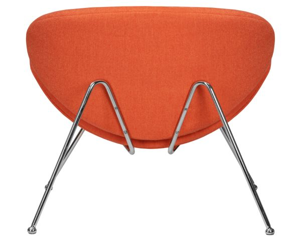 Кресло дизайнерское DOBRIN EMILY (оранжевая ткань AF, хромированная сталь) 2 шт_4